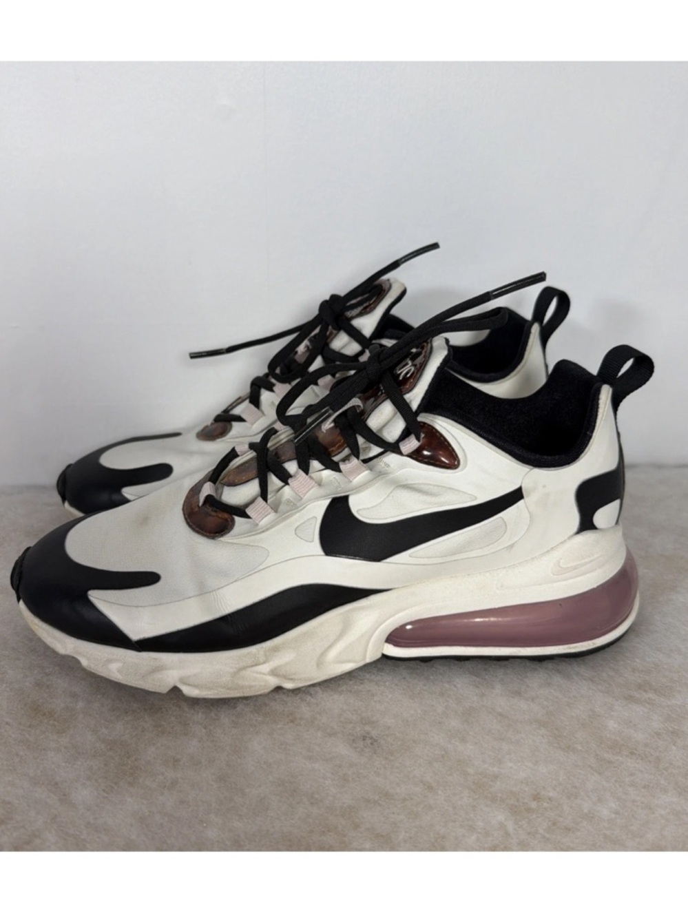Nike Air Max 270 React Sail Barely Black Tortoise CU4752-100 Sneakers Shoes W8